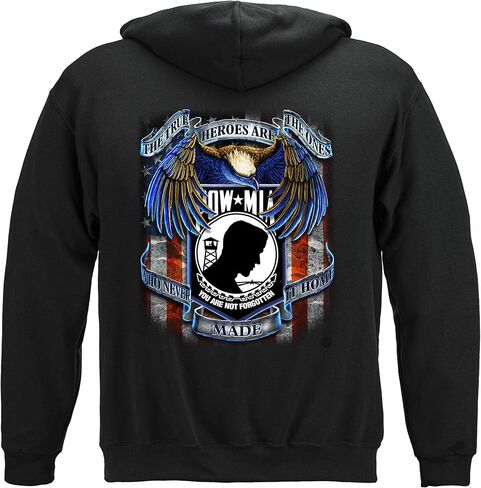 Military Hoodie | True Heros Pow Mia Hooded Sweat Shirt MM116SW in Saudi Arabia
