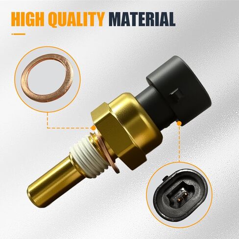 مستشعر درجة حرارة سائل تبريد المحرك، OEM#19236568 15326388 ملحقات استبدال مستشعر درجة حرارة سائل تبريد محرك السيارات، مناسب لمعظم السيارات وسيارات الدفع الرباعي والشاحنات (ذهبي) in Kuwait