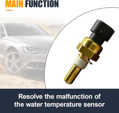 مستشعر درجة حرارة سائل تبريد المحرك، OEM#19236568 15326388 ملحقات استبدال مستشعر درجة حرارة سائل تبريد محرك السيارات، مناسب لمعظم السيارات وسيارات الدفع الرباعي والشاحنات (ذهبي) in Kuwait