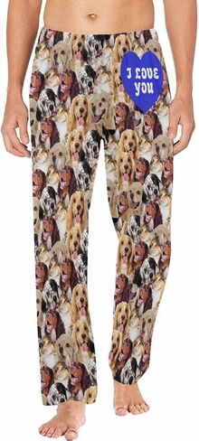 صورة مخصصة وجه بنطلون بيجامة للرجال شخصية صور مجمعة PJ قيعان هدية لصديقها زوج الأب (1-9 صور) in Kuwait