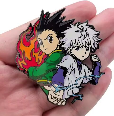 Pinstant Gon Killua Anime Manga Hunter X XX Hunter Hisoka Morrow 2.4" Enamel Pin Badge in Saudi Arabia