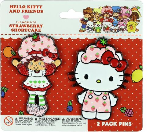 Hello Kitty X Strawberry Shortcake Enamel Lapel Pin 2-Pack Set in Saudi Arabia