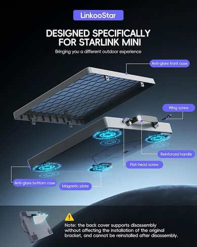 حافظة حماية لهاتف Star Link Mini، سيارة Star-Link Mini المغناطيسية مع مقبض حزام الكتف، ملحقات غطاء كامل محمولة للسفر والتخييم RV in Saudi Arabia