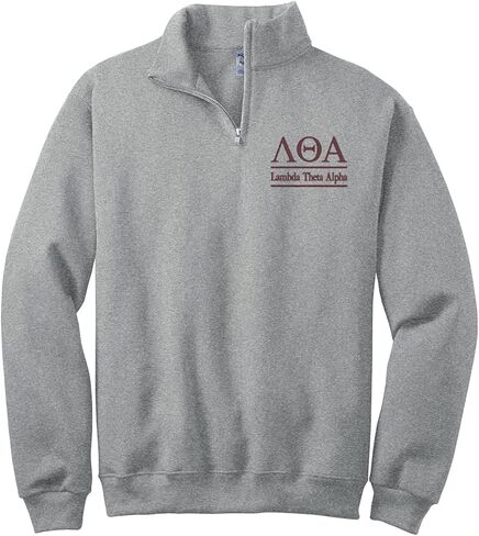 Lambda Theta Alpha Sorority سويت شيرت بسحاب ربع - سترة صوفية بياقة LTA Cadet - هدايا الملابس in Saudi Arabia