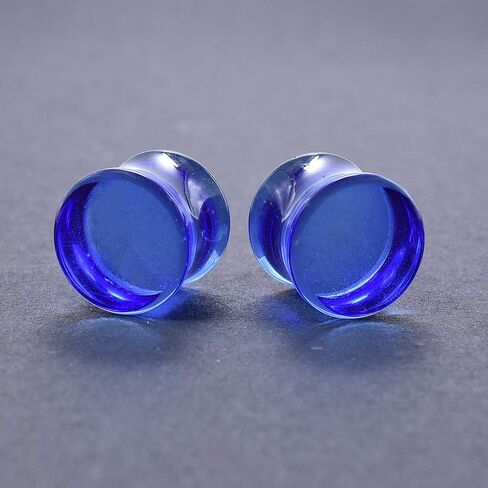 12Pcs Colored Transparent Acrylic Ear Tunnel Piercings and Gauge Ear Stretching Kit Double Flared Plug 2g-1'' (9/16''(14mm)) in Saudi Arabia