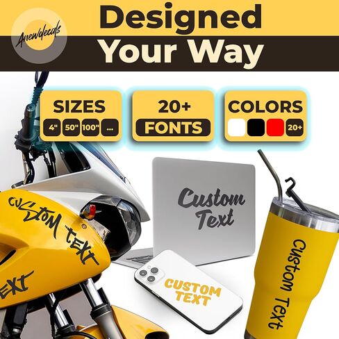 حروف الفينيل المخصصة - ملصق فينيل نص مخصص - يخصص حروف الفينيل للسيارات والشاحنات والقوارب والأبواب والنوافذ والجدران - ملصق اسم نص ملصق مخصص in Kuwait