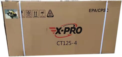 ناقل حركة أوتوماتيكي X-PRO 125cc ATV مع عكس، مصباح أمامي LED، إطارات كبيرة 19 بوصة/18 بوصة! (أسود، حزمة المصنع) in Kuwait