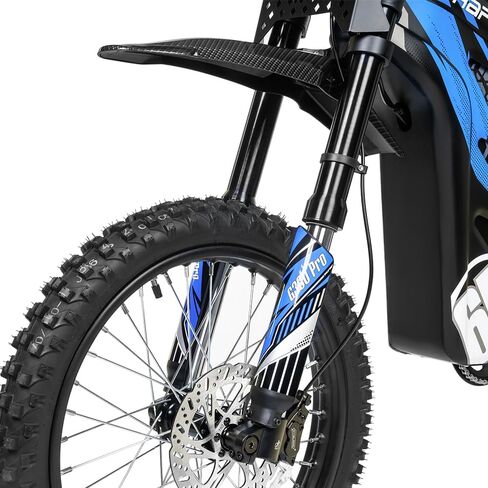 HAPPYRUN G300 Pro Electric Dirt Bike for Adults, 72V 30Ah Battery, 6500W Motor, 50 MPH Speed, 70 Mile Range, 350 Lbs Load Capacity, Hydraulic Brakes Black (Blue) in Kuwait