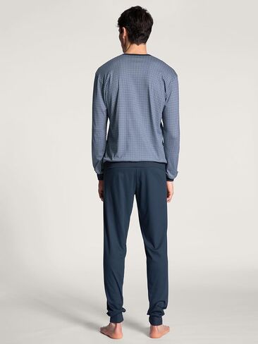 Calida Men's Relax Choice Supima Cotton Pajama Pant Set, 42167, Indigo Mood, 2XL in Saudi Arabia