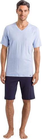HANRO Men's Night and Day Short Sleeve Short Pajama Set in Saudi Arabia