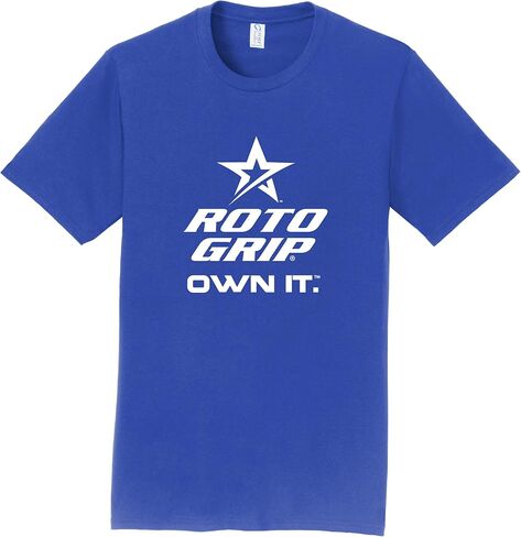 Logo Infusion Blue T-Shirt 100% Cotton - Roto Grip Bowling - White Roto Grip Logo - Design 00AU in Saudi Arabia