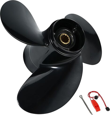 مروحة ألومنيوم 8.5x6.5,8.9x7,8.9x9.5,8.9x8.5 تناسب محرك ميركوري/توهاتسو ونيسان الخارجي 8hp 9.9hp المروحة 12 سنًا، RH in Kuwait