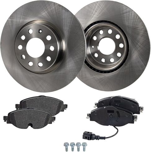 مجموعة دوارات ومنصات الفرامل الأمامية البديلة المتوافقة مع Audi A3 Sportback e-tron 2016-2018 1.4L 4-Cyl Front (312 مم) in Saudi Arabia