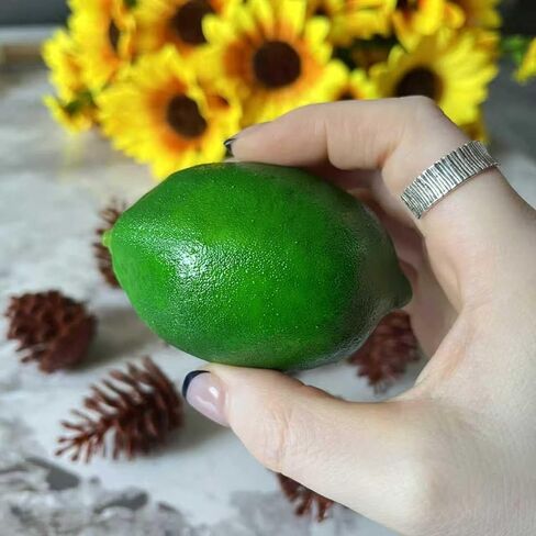 12 PCS Faux Yellow Lemons, Artificial Fruits Fake Lemons for Home Kitchen Thanksgiving Christmas Decoration (Green) in Saudi Arabia