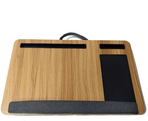 مكتب خشبي مع وسادة، حل للعمل من المنزل، خفيف الوزن، يناسب كمبيوتر محمول يصل إلى 17 بوصة، حامل خفيف الوزن مع وسادة معصم ناعمة، وسادة كمبيوتر محمول للأريكة in Kuwait