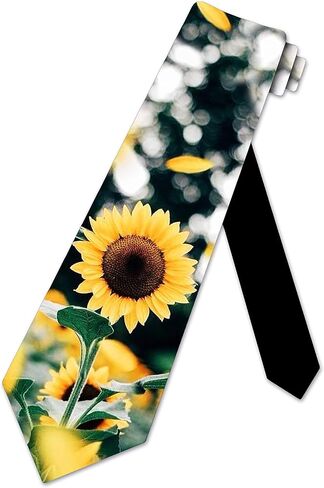 ربطات عنق رجالي من Three Rooker Sunflower Ties ربطة عنق زهرية طبيعية للرجال in Kuwait