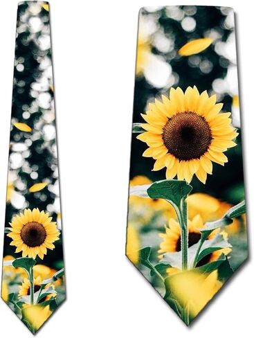 ربطات عنق رجالي من Three Rooker Sunflower Ties ربطة عنق زهرية طبيعية للرجال in Kuwait