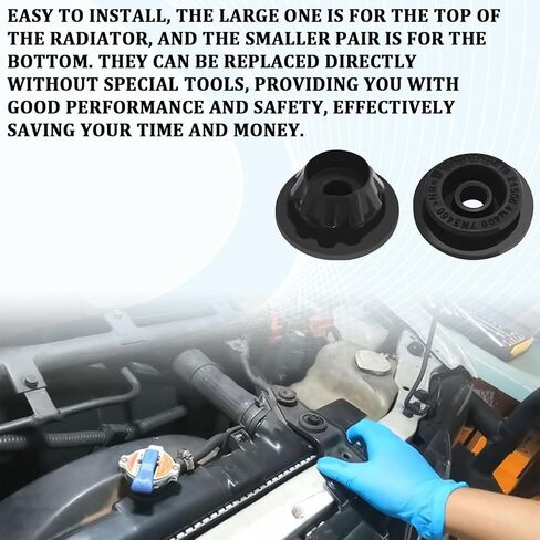 Car Radiator Support Mount Bushing, Rubber Upper Lower Radiator Bushing Shock Gasket Pad Mounting Bracket Holder Cushion 215074M400 215064M400 for Altima Murano Pathfinder Quest Rogue（4PCS） in Kuwait