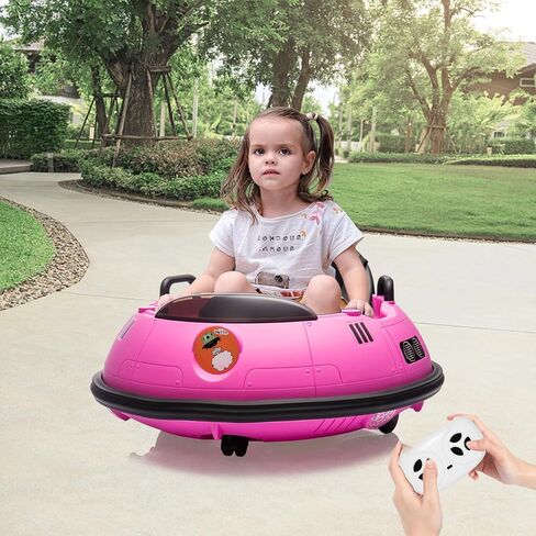 12V Electric Ride on Bumper Car for Toddlers, Kids Bumper Car with Remote Control, 360 Degree Spin, 3 Speed, LED Lights, Dual Joysticks, Safety Belt for 18+ Months Kids, Green in Kuwait