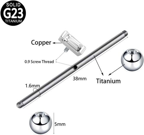 14G تشيكوسلوفاكيا البرق الصناعية الحديد الأقراط هيبوالرجينيك G23 التيتانيوم الغضروف ثقب المجوهرات الصناعية 38mm شريط محارة الحلزون الحديد القرط للنساء الرجال in Saudi Arabia