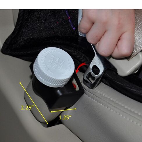 غطاء زر حزام الأمان Buckle Guard PRO (عبوتان باللون الأسود) يمنع الأطفال والبالغين المعاقين من فتح حزام الأمان أثناء الركوب في مركبة آلية in Saudi Arabia