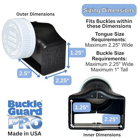 غطاء زر حزام الأمان Buckle Guard PRO (عبوتان باللون الأسود) يمنع الأطفال والبالغين المعاقين من فتح حزام الأمان أثناء الركوب في مركبة آلية in Saudi Arabia