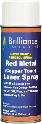 12 اونصة - BLI201 - حبر ليزر ايروسول احمر (نحاسي لهجة) لتمييز المعادن - ليزر ثاني أكسيد الكربون - فايبر ليزر - YAG in Kuwait