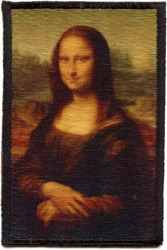 Mona Lisa Patch Leonardo Da Vinci Painting Italian Renaissance Small Embroidered Iron On in Saudi Arabia