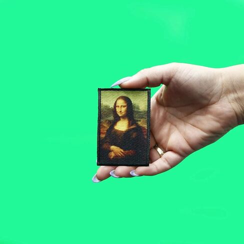 Mona Lisa Patch Leonardo Da Vinci Painting Italian Renaissance Small Embroidered Iron On in Saudi Arabia