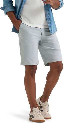 Lee Men's Extreme Motion Flat Front Short, Desert Sage Chambray, 34 in Saudi Arabia