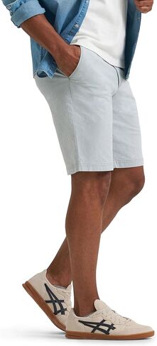 Lee Men's Extreme Motion Flat Front Short, Desert Sage Chambray, 34 in Saudi Arabia