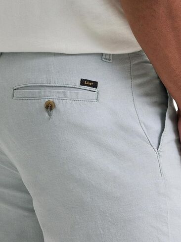 Lee Men's Extreme Motion Flat Front Short, Desert Sage Chambray, 34 in Saudi Arabia