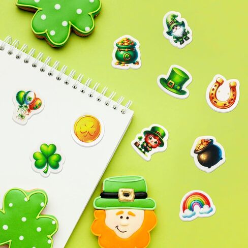 Ceiba Tree St.Patrick's Day Erasers 60Pcs Happy St.Patrick's Day Shamrock Mini Erasers Bulk for Kids School Gifts Student Classroom Prizes Homework Rewards in Saudi Arabia