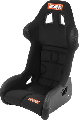 RaceQuip 96775579RQP Seat Non-Reclining FIA 16in Harness Openings Fiberglass Black Fabric in Saudi Arabia