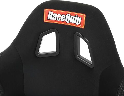 RaceQuip 96775579RQP Seat Non-Reclining FIA 16in Harness Openings Fiberglass Black Fabric in Saudi Arabia