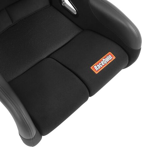 RaceQuip 96775579RQP Seat Non-Reclining FIA 16in Harness Openings Fiberglass Black Fabric in Saudi Arabia
