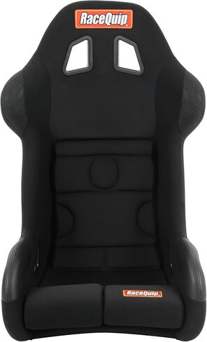 RaceQuip 96775579RQP Seat Non-Reclining FIA 16in Harness Openings Fiberglass Black Fabric in Saudi Arabia