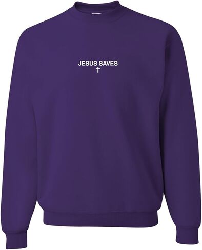 Go All Out Jesus Saves Mens Youth Sweatshirt Crewneck in Saudi Arabia