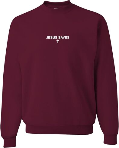 Go All Out Jesus Saves Mens Youth Sweatshirt Crewneck in Saudi Arabia