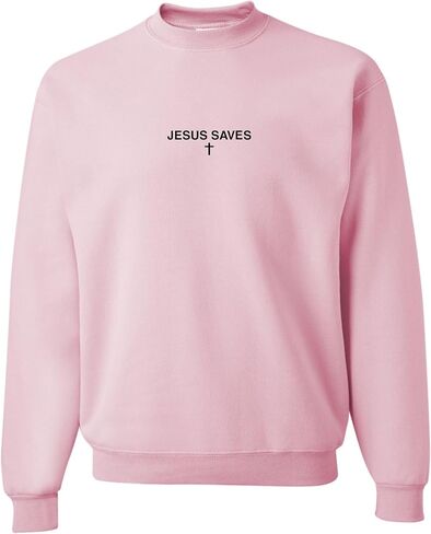 Go All Out Jesus Saves Mens Youth Sweatshirt Crewneck in Saudi Arabia
