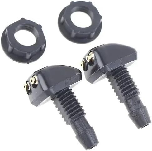 2pcs Universal Car Windshield Washer Nozzle Engine Hood Wiper Straight Column Spray Nozzle Spray Head Car Wiper in Saudi Arabia