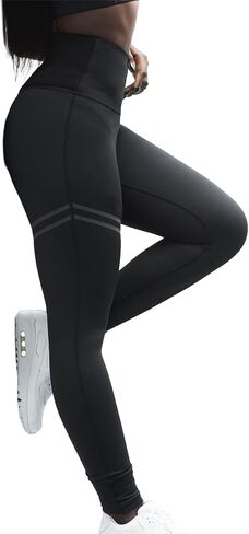 Workout Leggings for Women High Waist Butt Lifting Leggings Tummy Control Running Yoga Pants Cycling Tights Pants in Saudi Arabia