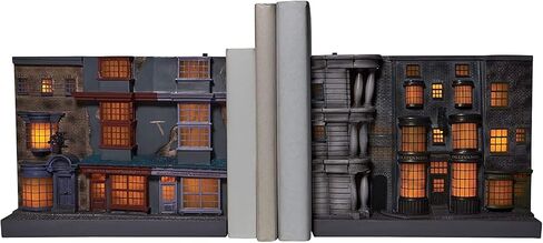 Enesco Wizarding World of Harry Potter Diagon Alley Light Up Book Holders Bookends, 7.25 Inch, Multicolor in Saudi Arabia