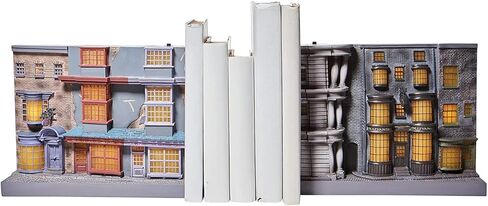 Enesco Wizarding World of Harry Potter Diagon Alley Light Up Book Holders Bookends, 7.25 Inch, Multicolor in Saudi Arabia