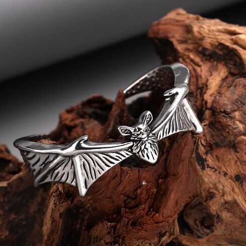 YWMAN Bat Cuff Bracelet for Men, Stainless Steel Bat Wing Bangle Bracelet, Gothic Halloween Goth Jewelry‌ in Saudi Arabia