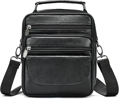 Celle phone Shoulder Bag for Men Leather, Smartphone Messenger Pouch Universal, Crossbody Mobile Phone Holster Leather Waterproof Satchel Sling Bags Handbag Cross Body Wallet Side Bag Daypack Backpack in Saudi Arabia