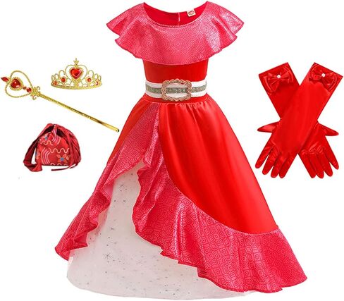 فستان الأميرة إيلينا التنكري للفتيات مع إكسسوارات in Kuwait