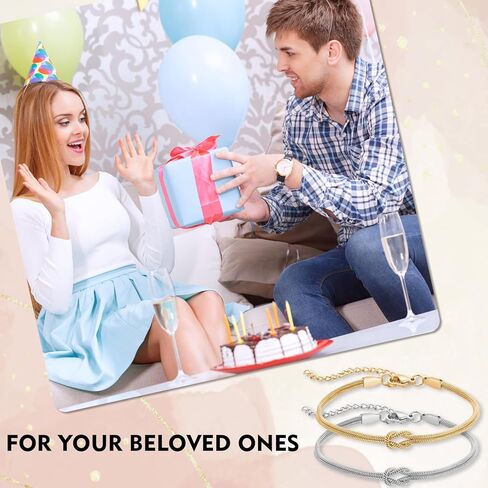 أساور مطابقة لعقدة الحب للأزواج، مجموعة أساور للأزواج من Infinity Soulmate وعد لها، هدية مجوهرات علاقة قابلة للتعديل لصديقها وصديقتها in Kuwait