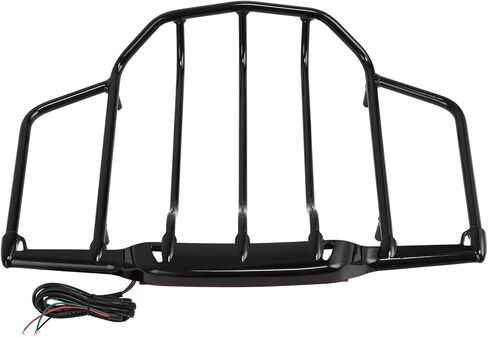 TCT-MT Luggage Rack with LED Light Fit for Harley Air Wing Trunk Touring FLH FLHX FLHR FLTR 1993-2013 Electra Glide Classic FLHTC Black 12 in Saudi Arabia