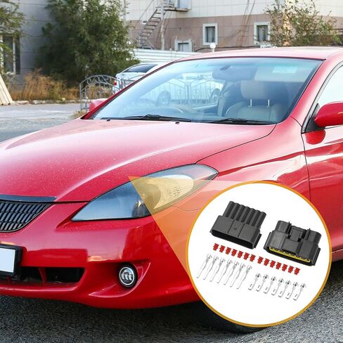 7 Pin Auto Wiring Harness Connector Plug - Car Male Female Wire Terminal Connector - for Nissan Plastic Gray Yellow - 1 Set in Saudi Arabia
